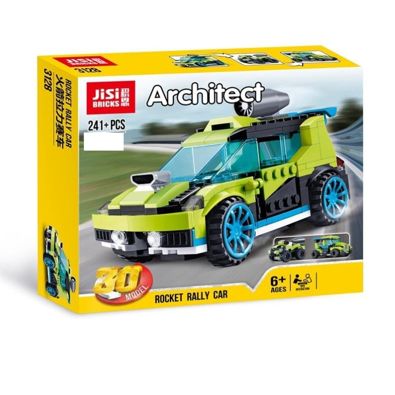 Architect Rocket Rally Car Brick Blocks Set Toy For Kids (241 Pcs)