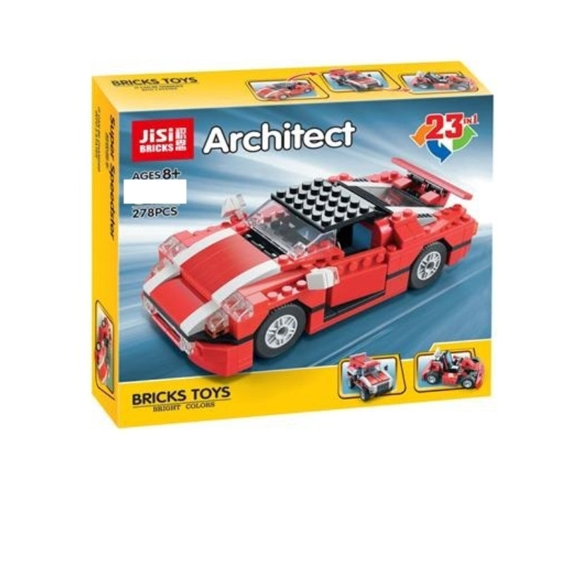 Decool Architect Creator 23 in 1 Race Car Brick Blocks Set Toy For Kids (278 Pcs)