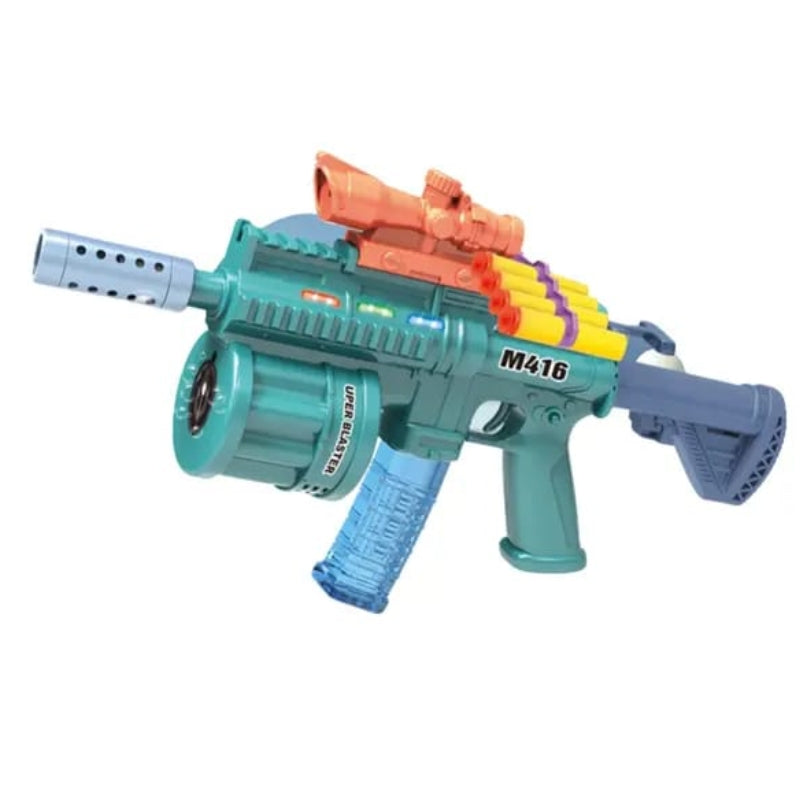 M416 Electric Bubble Gun Soft Bullet With Light & Sound Toy For Kids