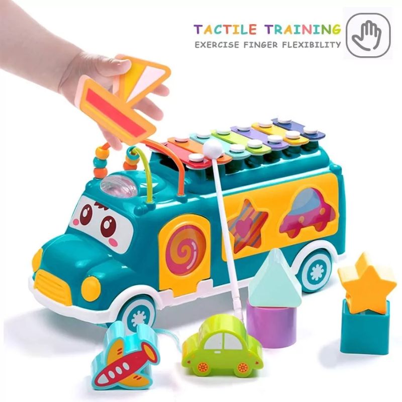 Musical Learning Adventure: Baby Shape Sorting And Xylophone Bus