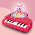 360 Rotating Mini Electronic Organ With Light And Sound