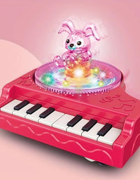 360 Rotating Mini Electronic Organ With Light And Sound

