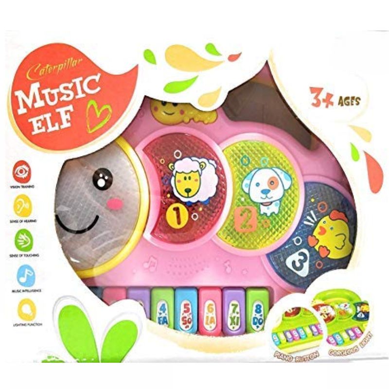 Caterpillar Piano Music Elf With Light And Sound