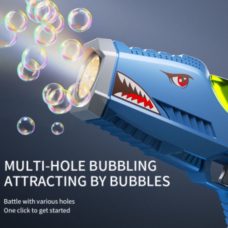 Electric Shark Bubble Gun Toy