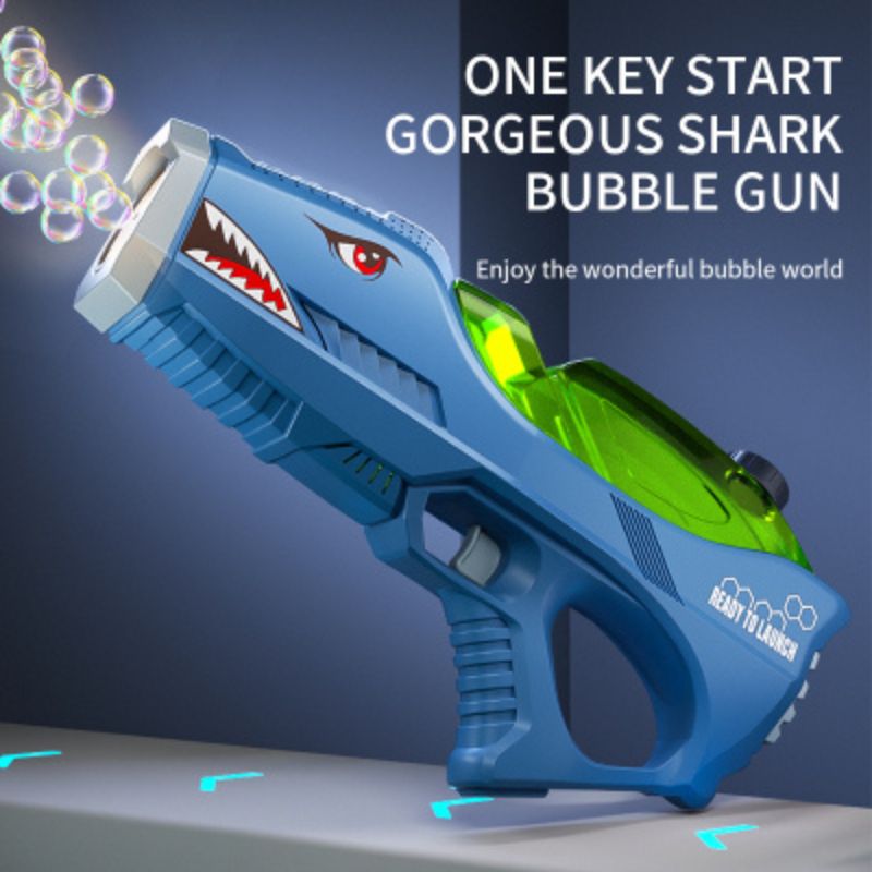 Electric Shark Bubble Gun Toy