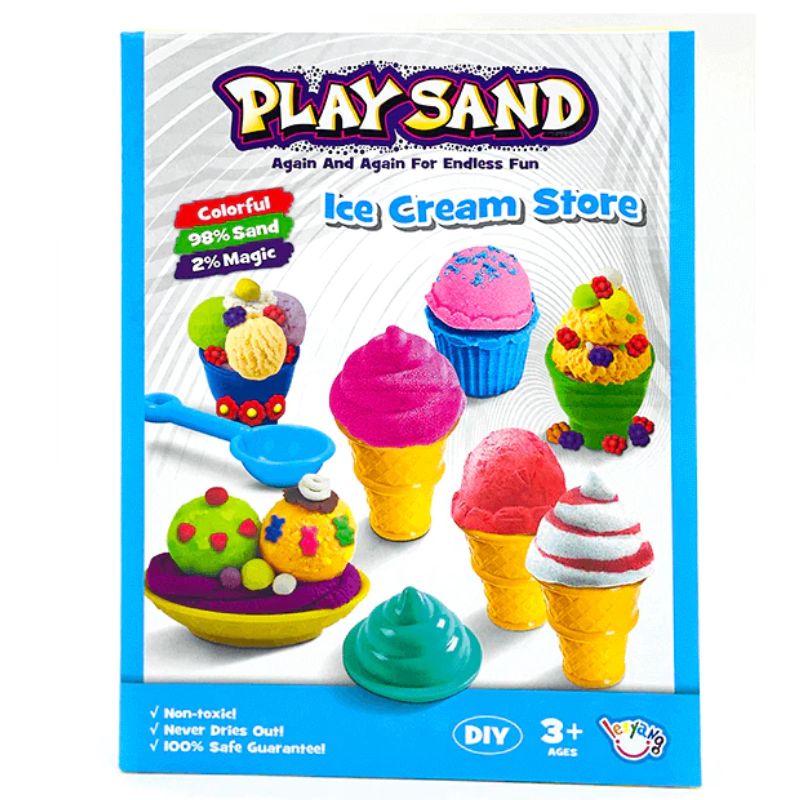 DIY Colorful Play Sand Ice Cream Store