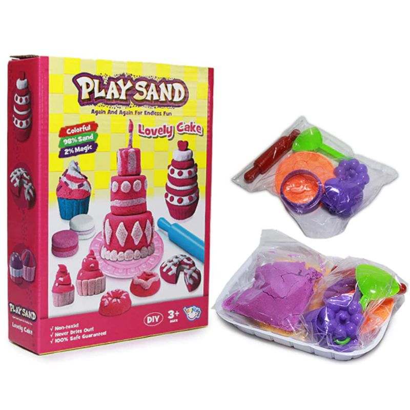 DIY Play Sand With Cake Moulds