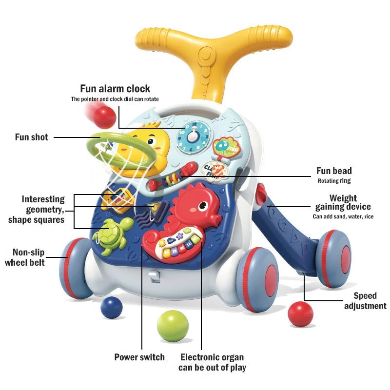 Step Into Learning: 3-In-1 Baby Walker Early Education Toy For Kids