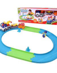 Battery Operated Block Track Playset With 30Pcs
