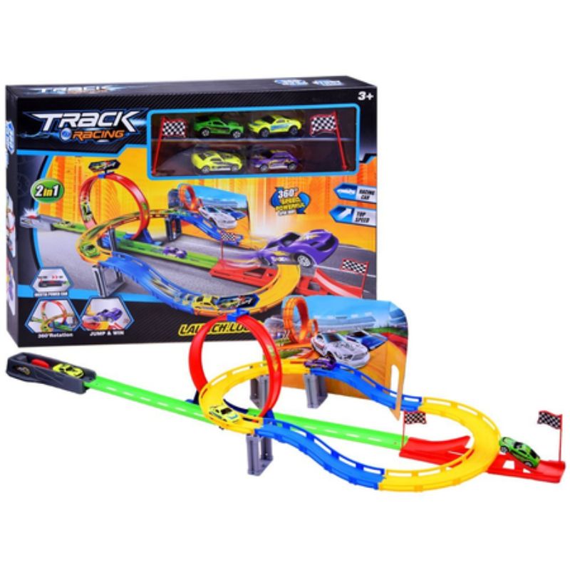2-In-1 Track Racing Launch And Loop Set