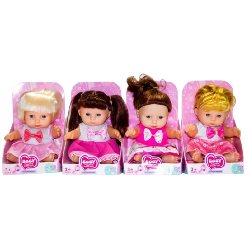 Cute 8 Inches Baby Doll Toy For Girls - Assorted