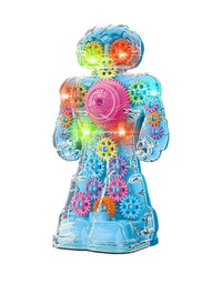 Electric Gear Robot Musical Toy With Multiple Lights For Kids
