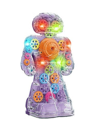 Electric Gear Robot Musical Toy With Multiple Lights For Kids
