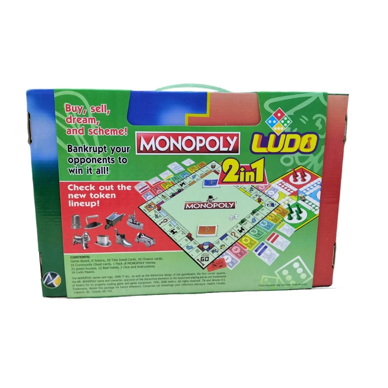 2 in 1 Monopoly And Ludo Board Game