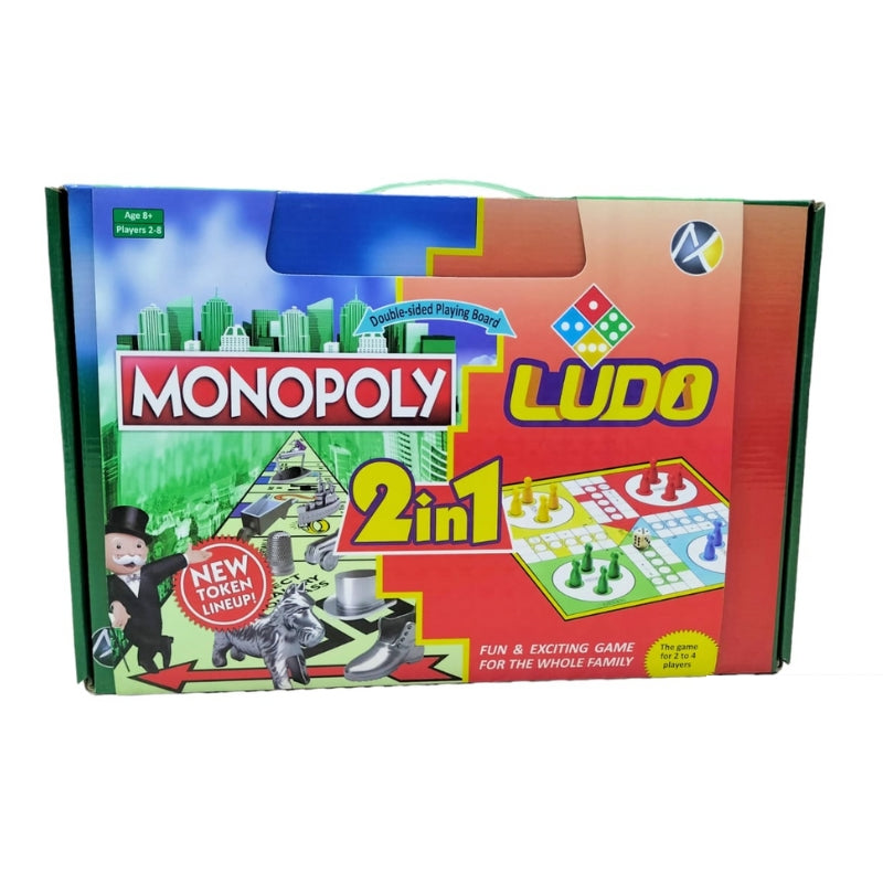 2 in 1 Monopoly And Ludo Board Game