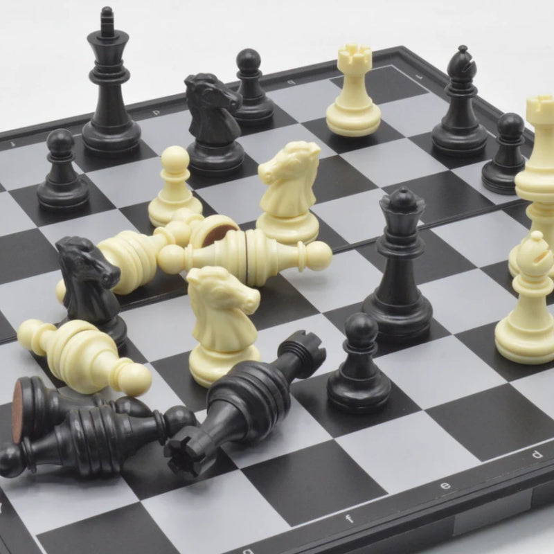 Foldable Magnet Chess Set Board Game