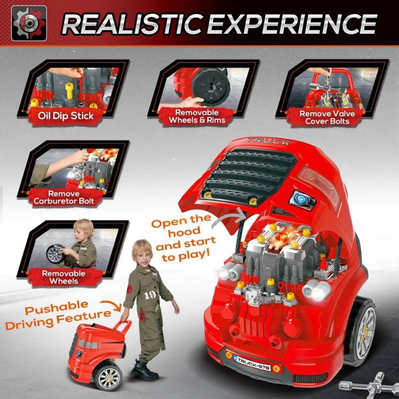 Remote Control Motor Master Engine Workshop Playset For Kids