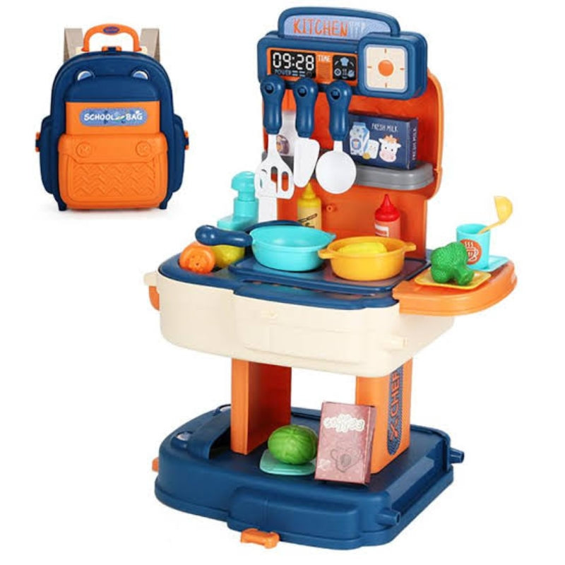 School Bag Kitchen 2 In 1 Playset For Kids