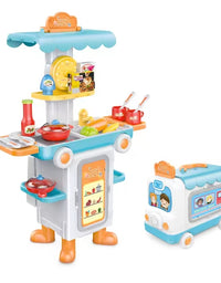 Ice Cream And Kitchen Bus 2 In 1 Playset For Kids
