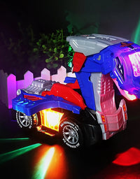 LED Deformation Car Brachiosaurus Toy
