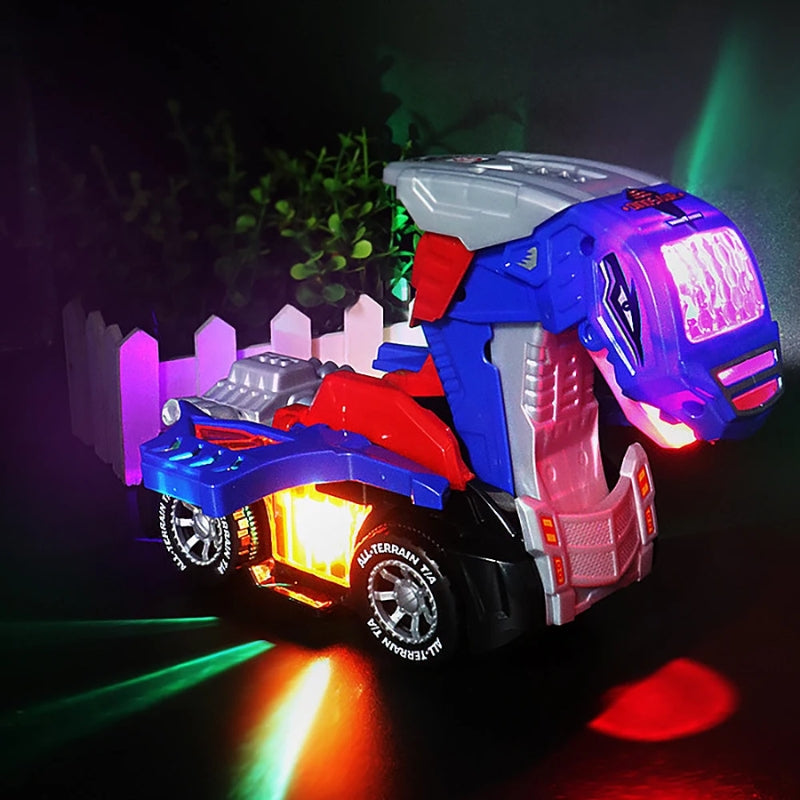 LED Deformation Car Brachiosaurus Toy