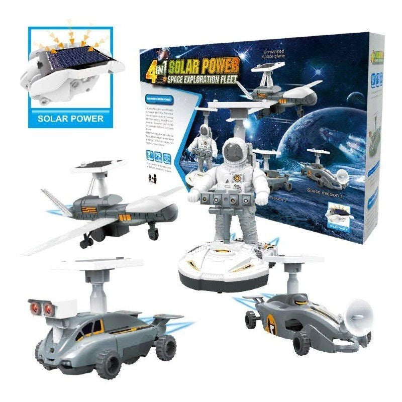 4 In 1 Building Blocks Multi-Shape Solar Robot Assemble Toy