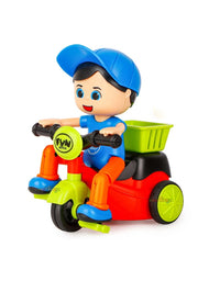 Cartoon Mini Friction Tricycle Fun Toy
