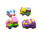 Pack Of 4 Cute Transport Cartoon Cars