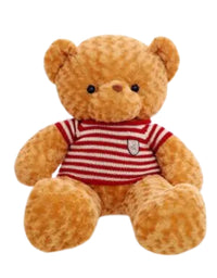 Embroidery Soft Teddy Bear With Striped Sweater 80cm
