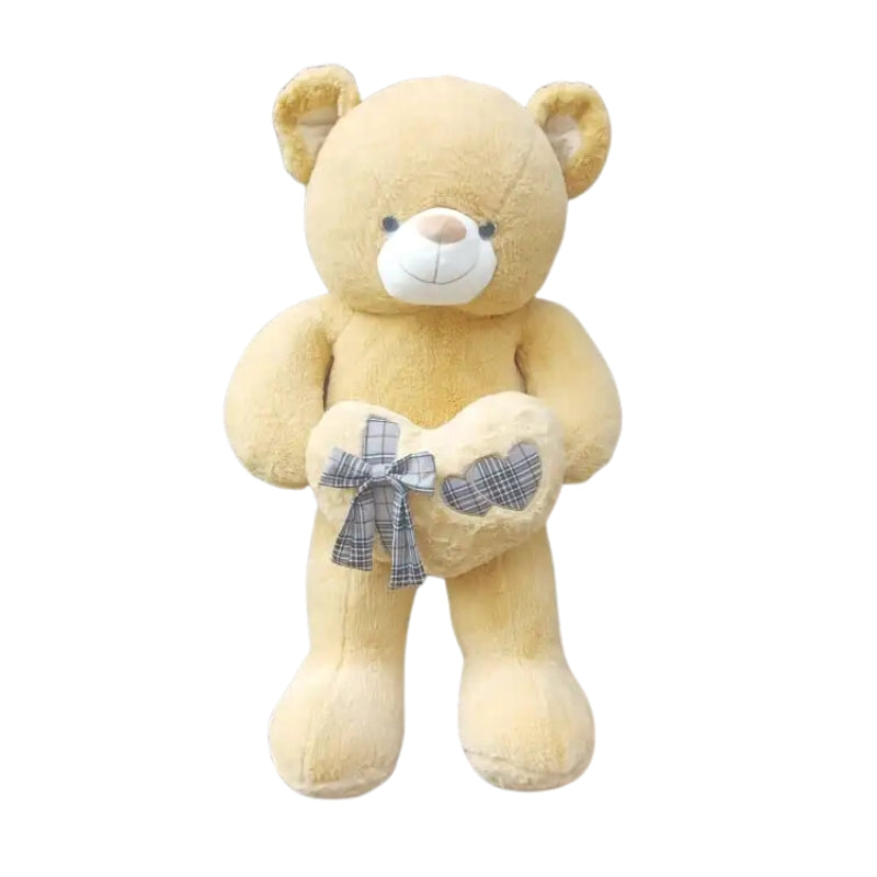 Soft Bow Teddy Bear Holding Cute Heart 90cm