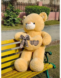 Soft Bow Teddy Bear Holding Cute Heart 90cm
