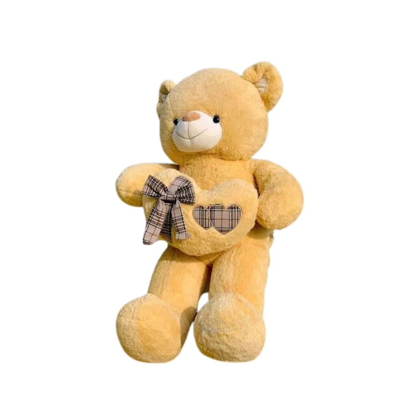 Soft Bow Teddy Bear Holding Cute Heart 90cm