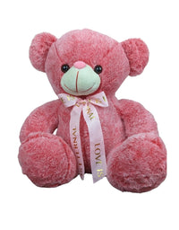 Grace Soft Teddy Bear Tying Ribbon Pink
