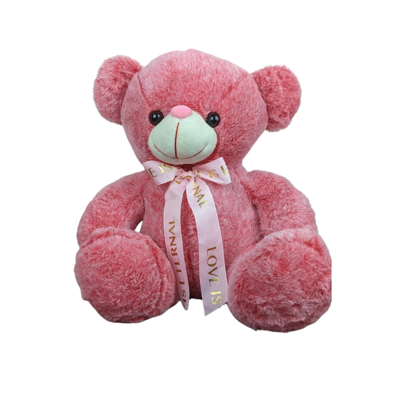 Grace Soft Teddy Bear Tying Ribbon Pink
