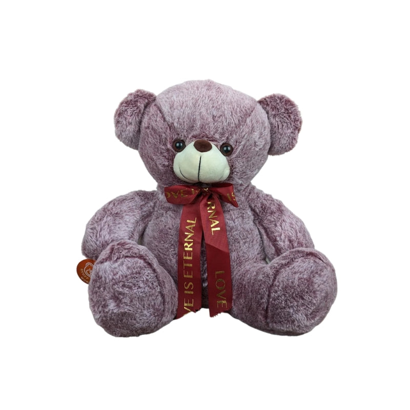 Grace Soft Teddy Bear Tying Ribbon Red