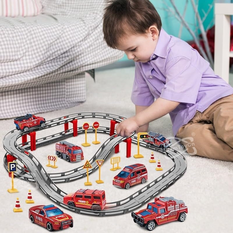 Die-cast Metal Model Race Car Slot Toy For Kids