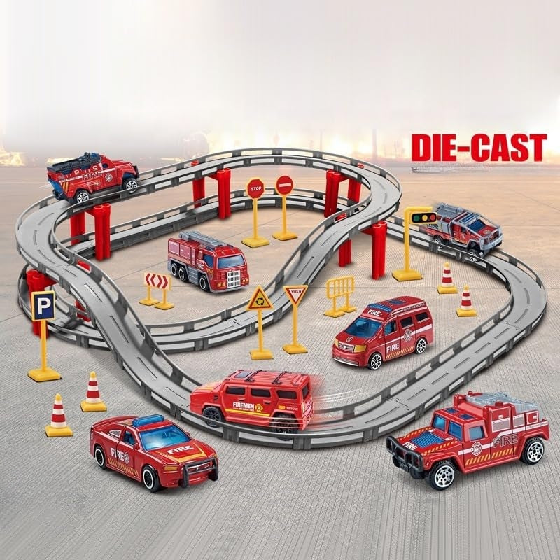 Die-cast Metal Model Race Car Slot Toy For Kids