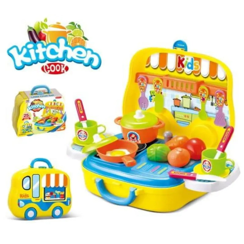 Kitchen Set Chef Backpack Suitcase For Kids