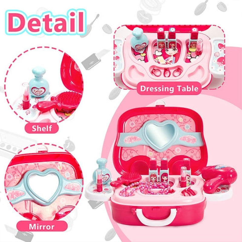 Fashion Makeup Vanity Briefcase Set For Kids