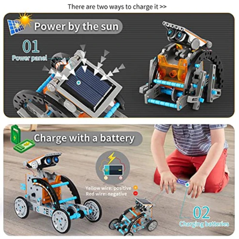 Lucky Doug 12-in-1 STEM Solar Robot Kit Toy For Kids