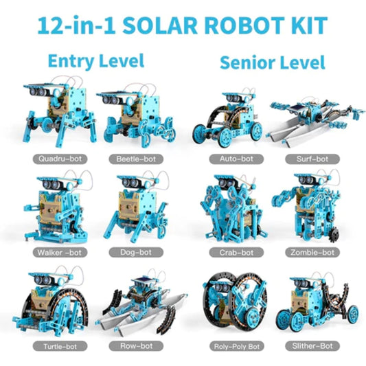 Lucky Doug 12-in-1 STEM Solar Robot Kit Toy For Kids