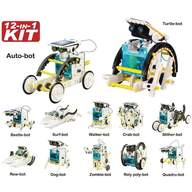 Lucky Doug 12-in-1 STEM Solar Robot Kit Toy For Kids