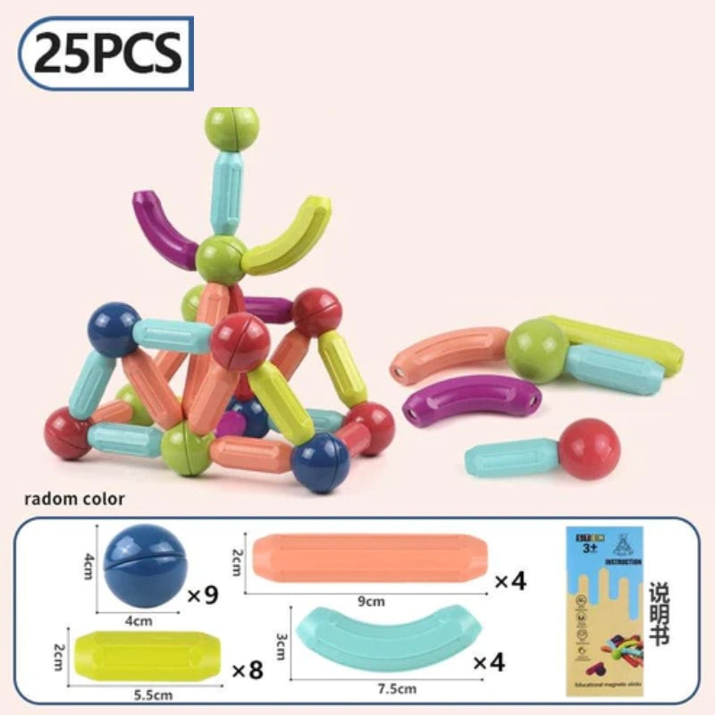 Magnetic Building Blocks With Sticks & Balls For Kids