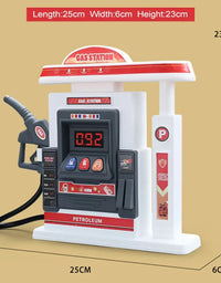 Simulated Gas Station & Car Playset Toy For Kids
