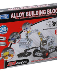 Alloy Construction Truck Building Blocks Playset (239 Pcs)
