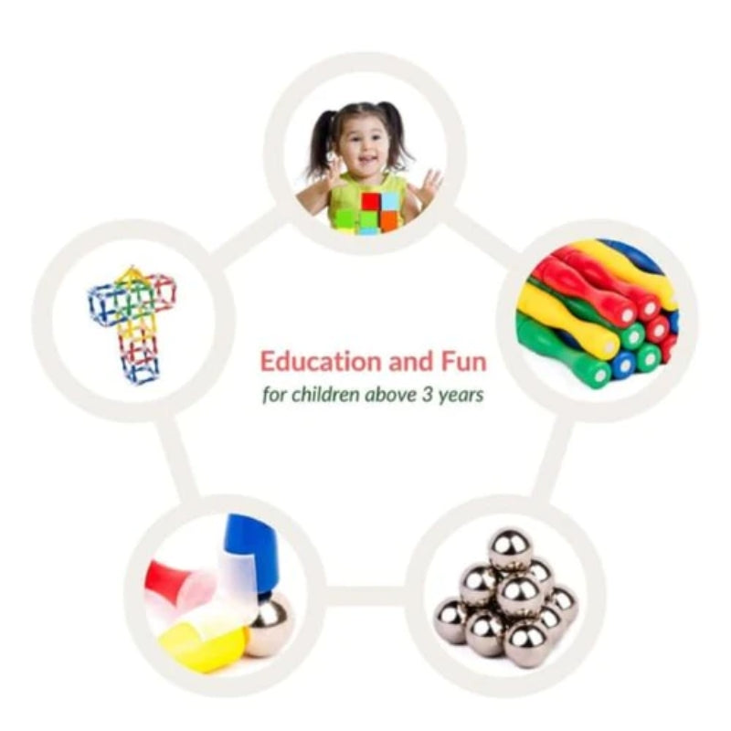 Magnetic Construction Blocks For Fun & Early Education Toy For Kids (Deal)