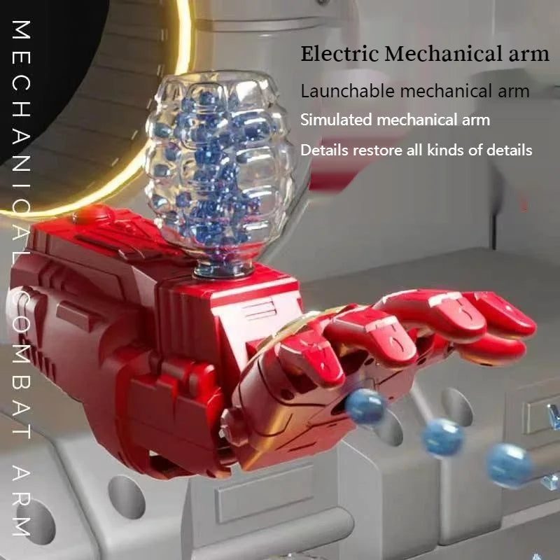 Electric Iron Man Arm Repeater Water Bomb Launcher With USB Charging Cable