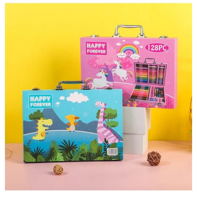 Happy Forever Drawing And Coloring Kit 128 Pcs