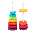 Baby Sensory Spin Gears Stacking Rings For Early Education Toy