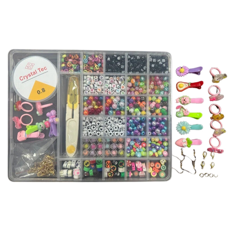 DIY Beads Charms Bracelet & Necklace for Jewelry Making Set